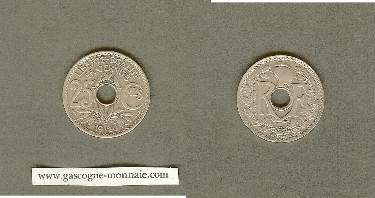 25 centimes Lindauer 1920 BU